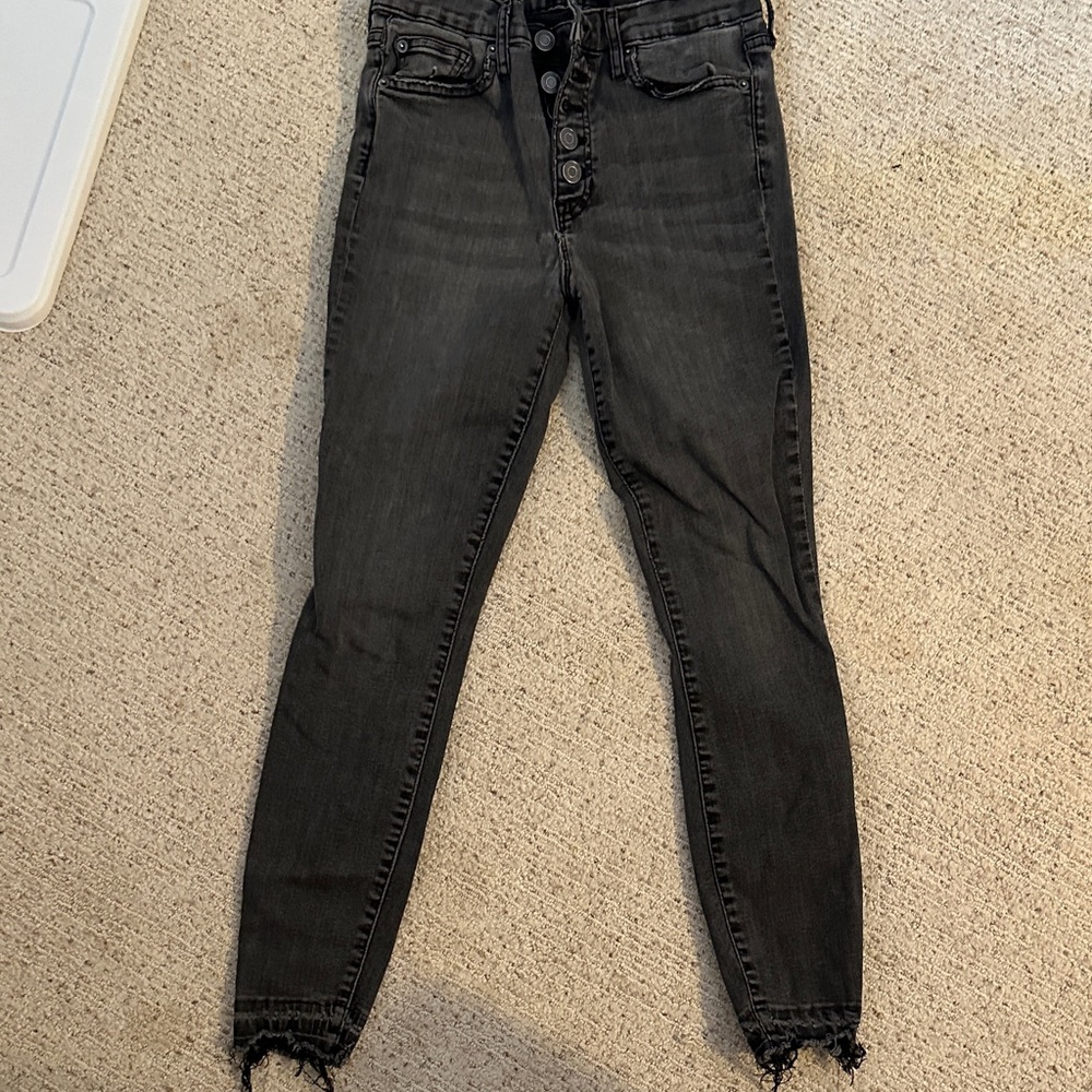 GAP Women's Charcoal High Rise Jeans